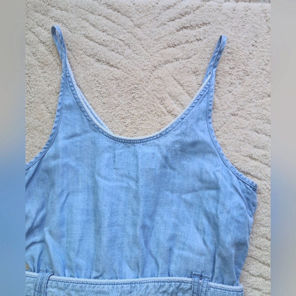 Stone and Cloth by Anthropologie Surplice-front Supersoft Chambray Midi Dress XS - Picture 10 of 12